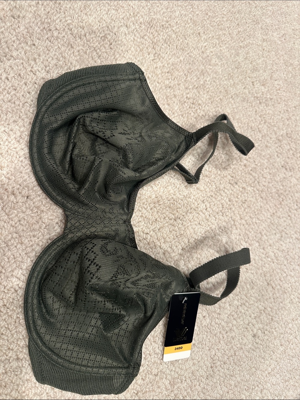 Wacoal Olive Green Minimizer Lace Underwire Bra
